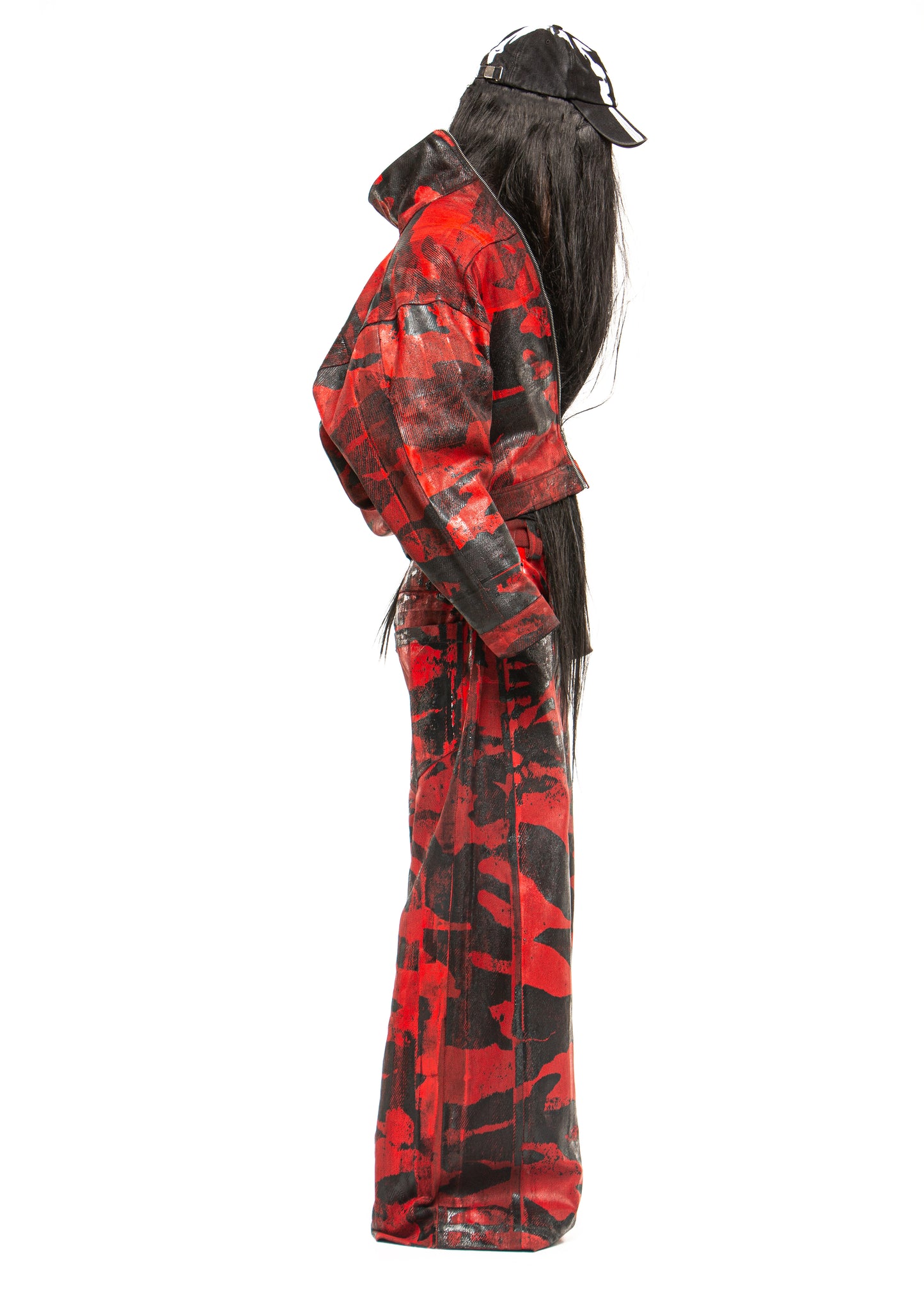CAMO WAXED RED JACKET