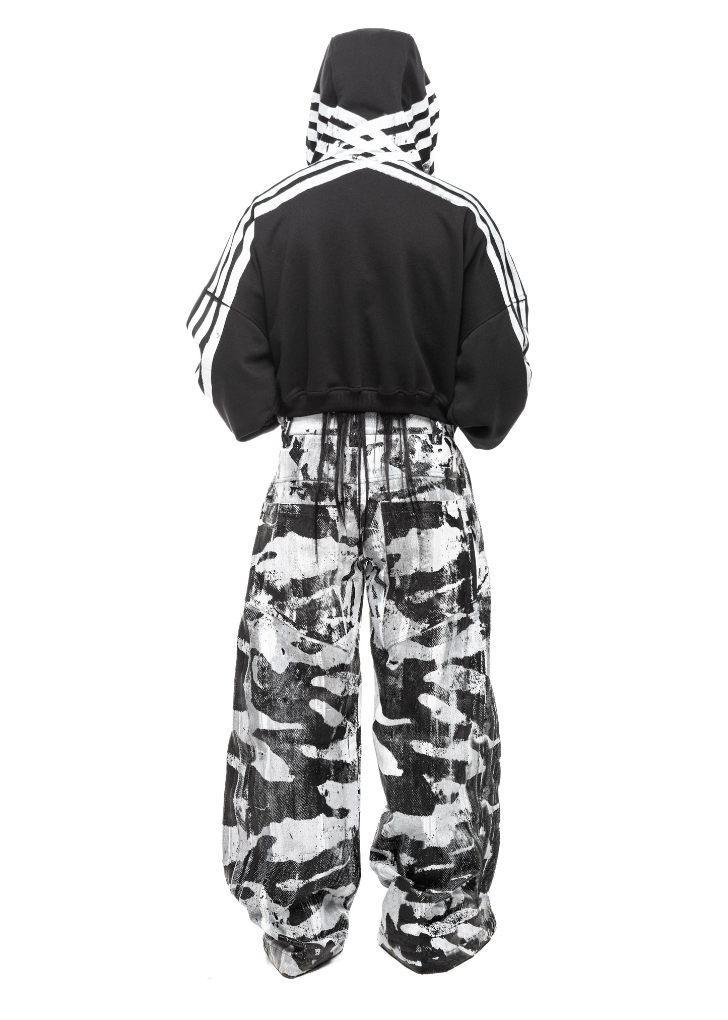 CAMO WAXED WHITE JEANS