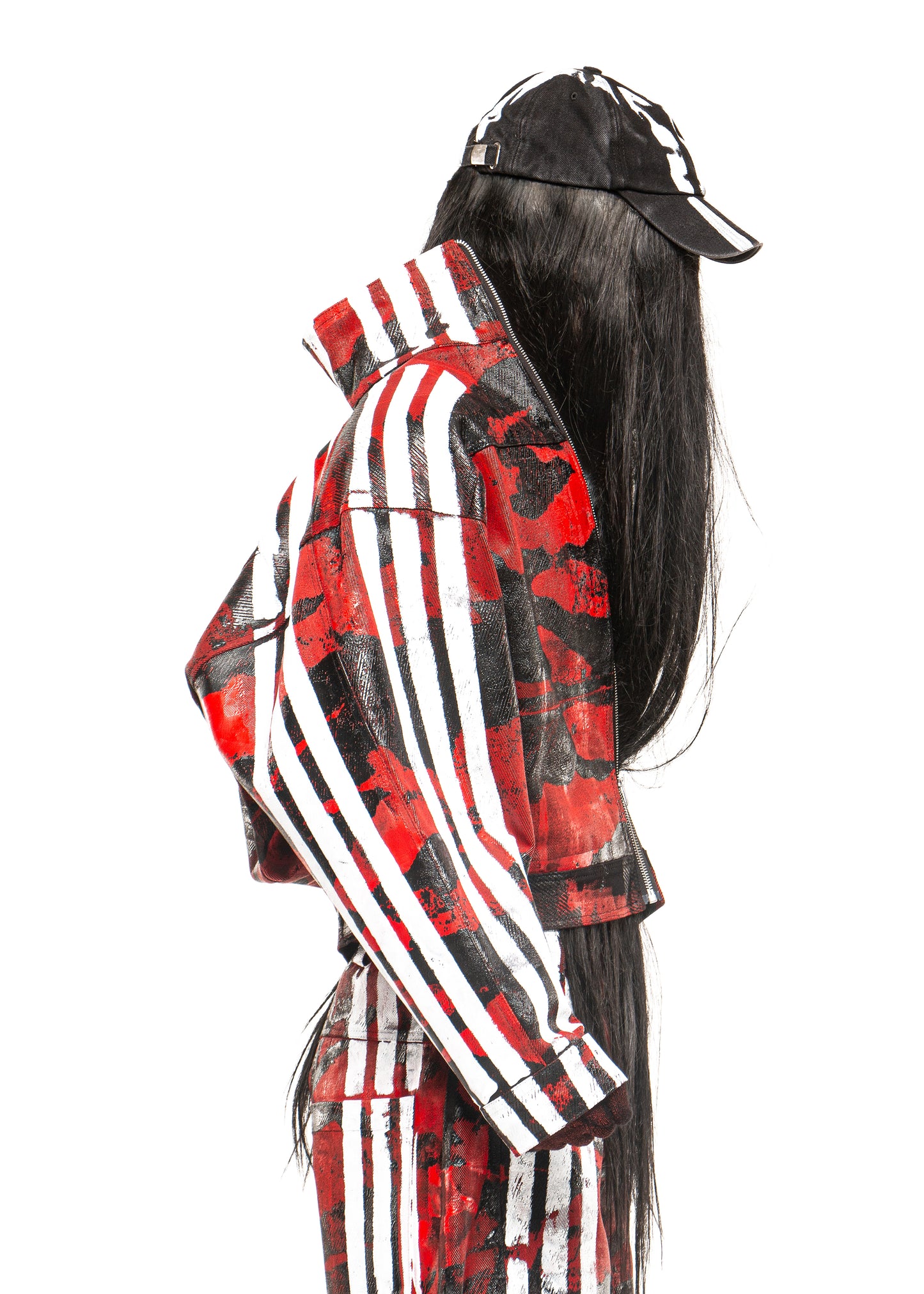 CAMO STRIPES WAXED RED JACKET