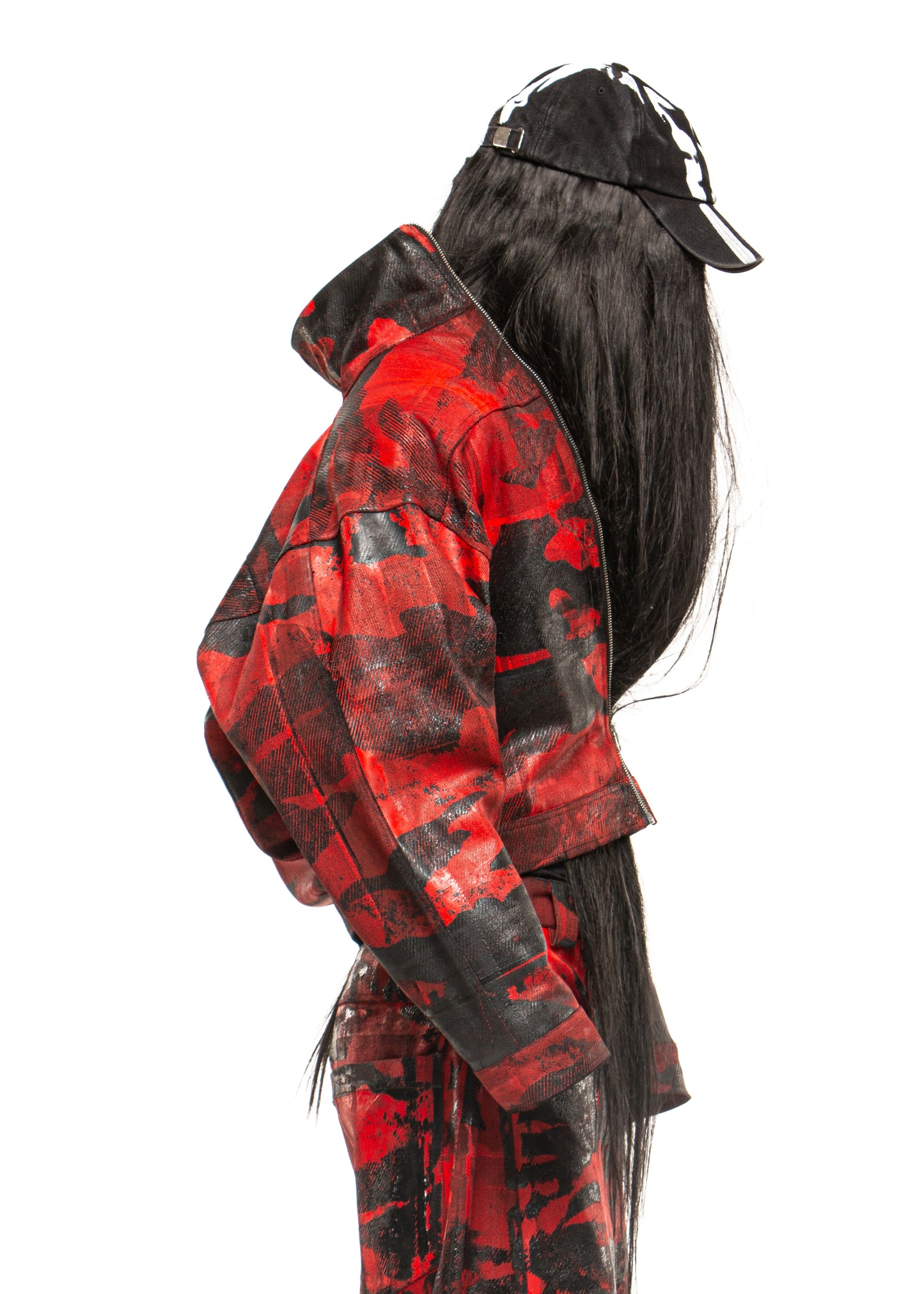 CAMO WAXED RED JACKET