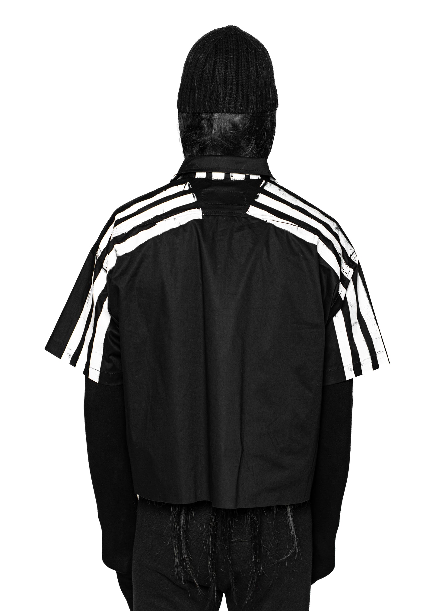 STRIPES BLACK ZIP SHIRT