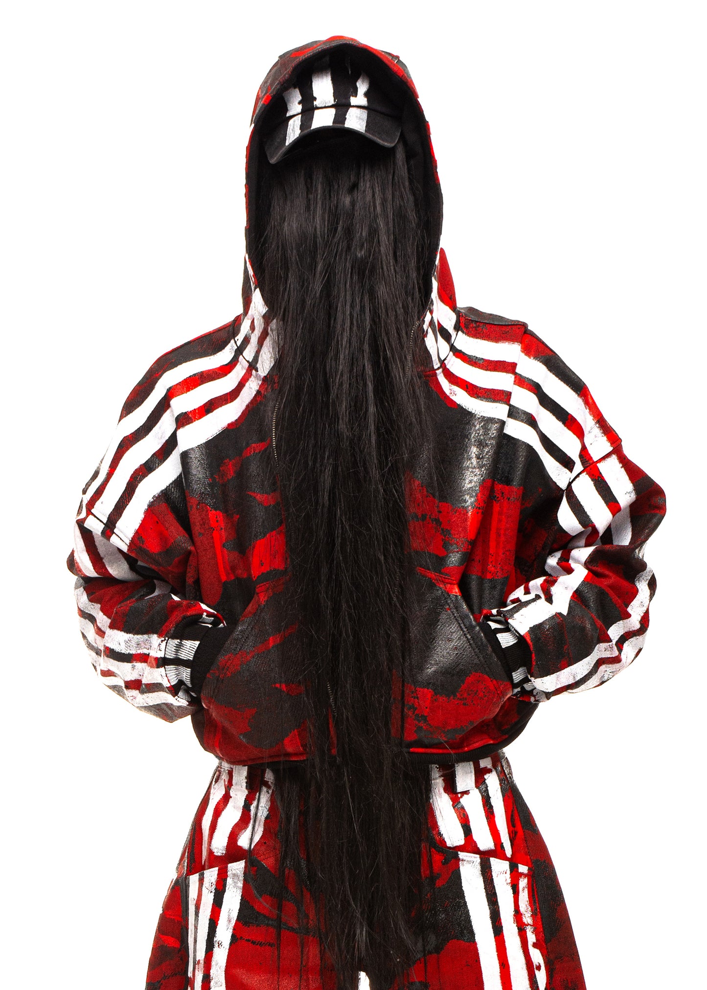 STRIPES CAMO RED ZIP HOODIE
