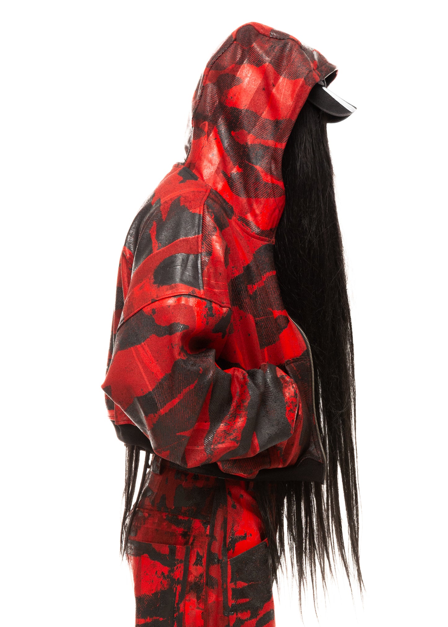 CAMO RED ZIP HOODIE