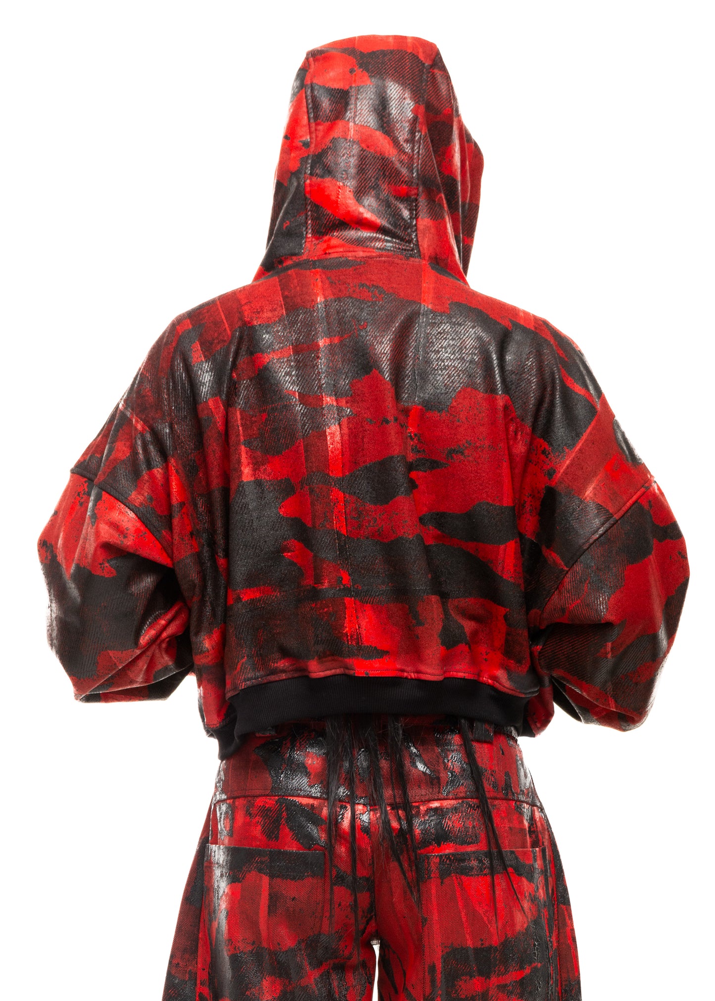 CAMO RED ZIP HOODIE