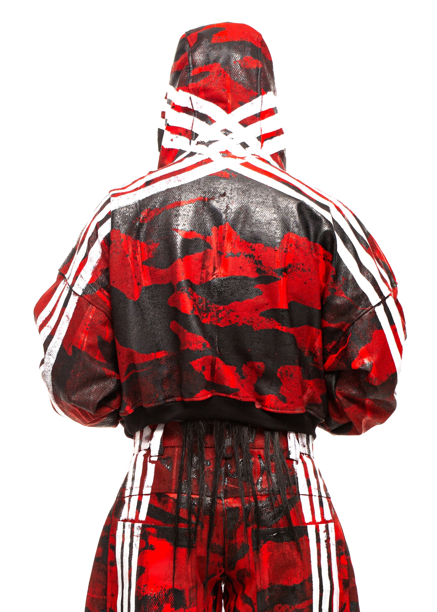 STRIPES CAMO RED ZIP HOODIE