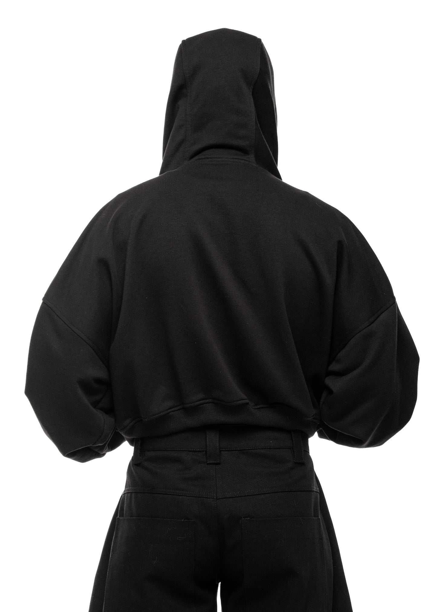 BLACK ZIP HOODIE
