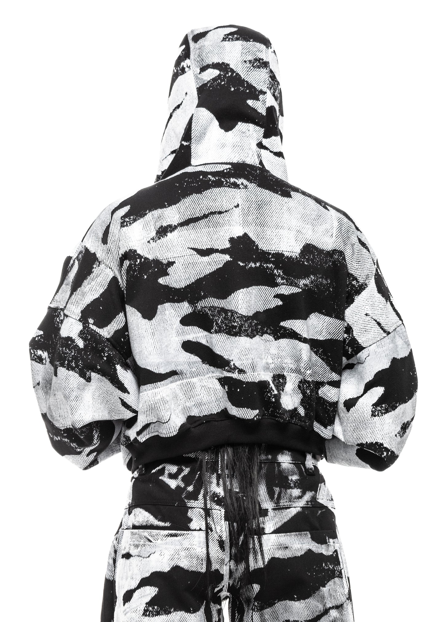 CAMO BLACK ZIP HOODIE
