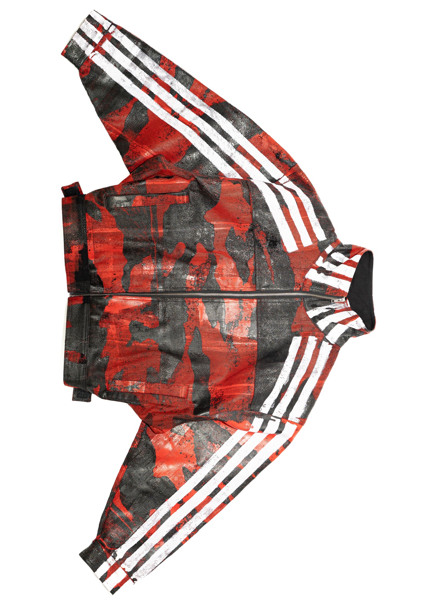 CAMO STRIPES WAXED RED JACKET