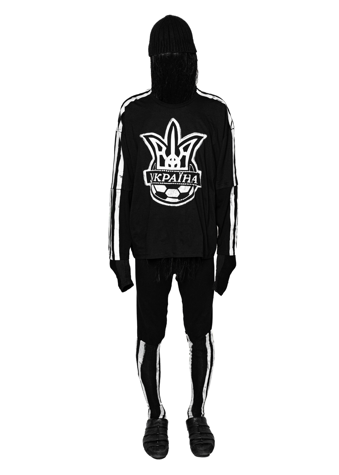 STRIPES BLACK LONG-SLEEVED T-SHIRT