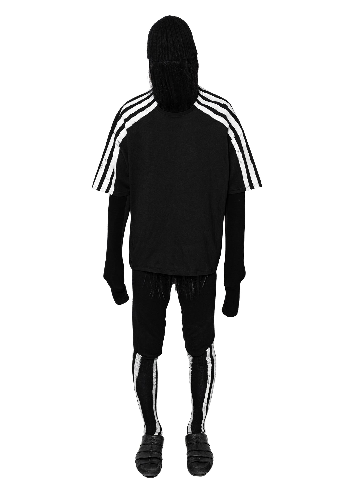 DOUBLE STRIPES BLACK T-SHIRT