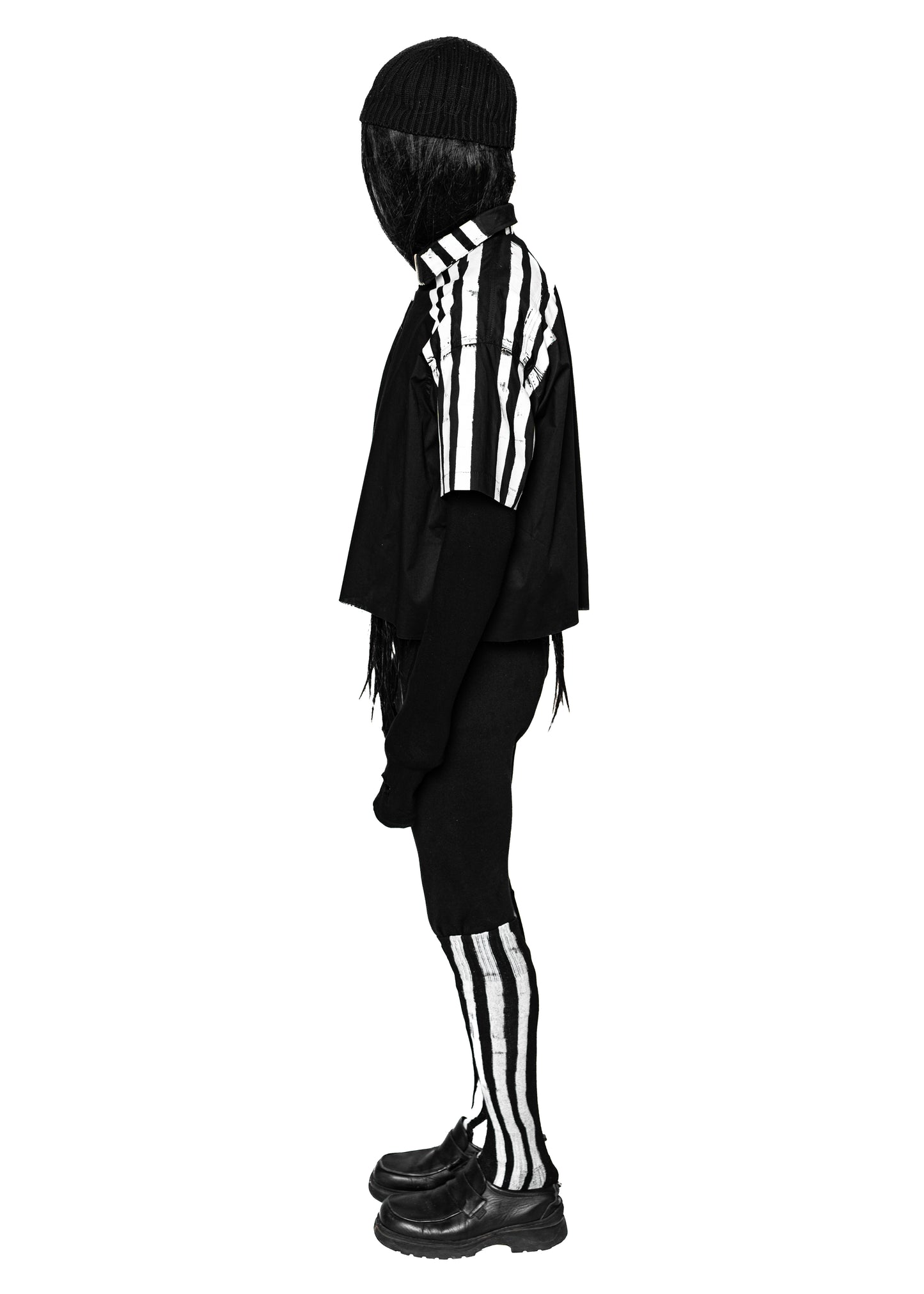 STRIPES BLACK ZIP SHIRT