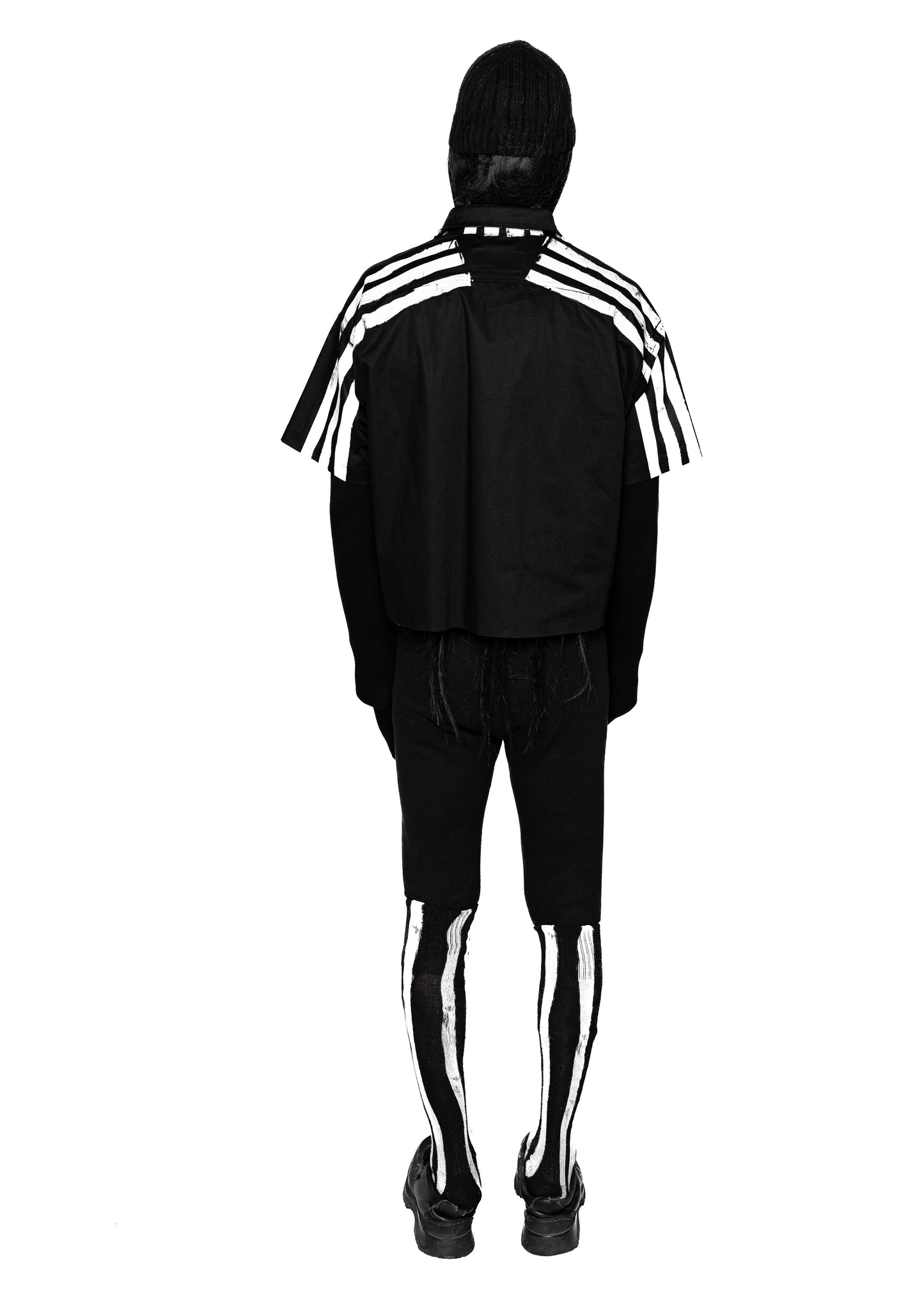 STRIPES BLACK ZIP SHIRT