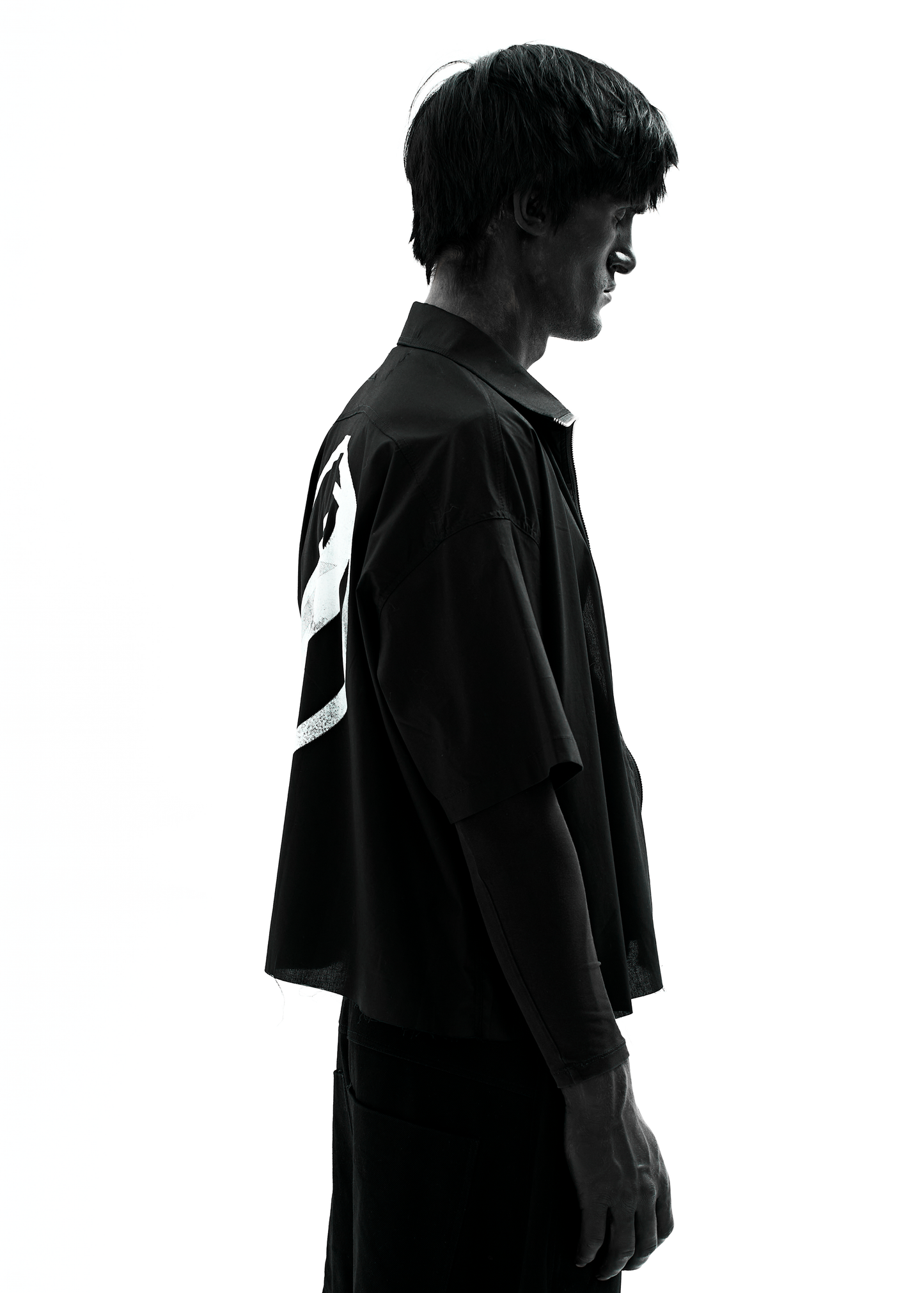MARKET BLACK ZIP SHIRT