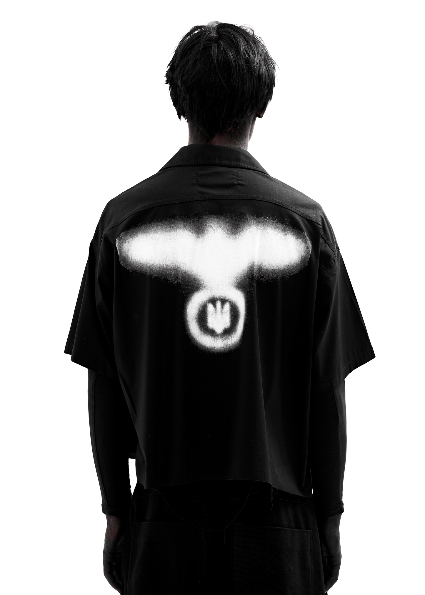 STAIN BLACK ZIP SHIRT