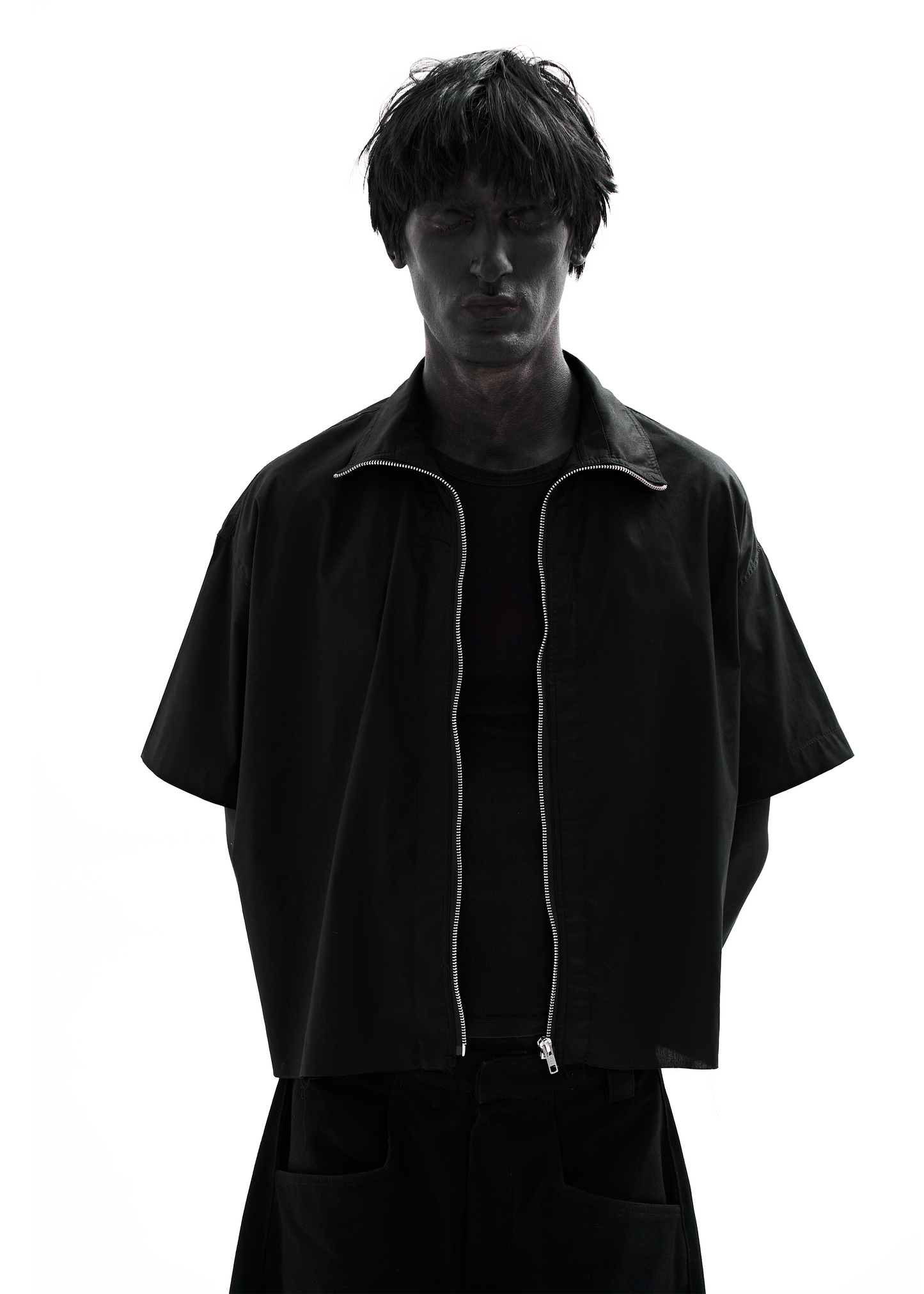 BLACK ZIP SHIRT