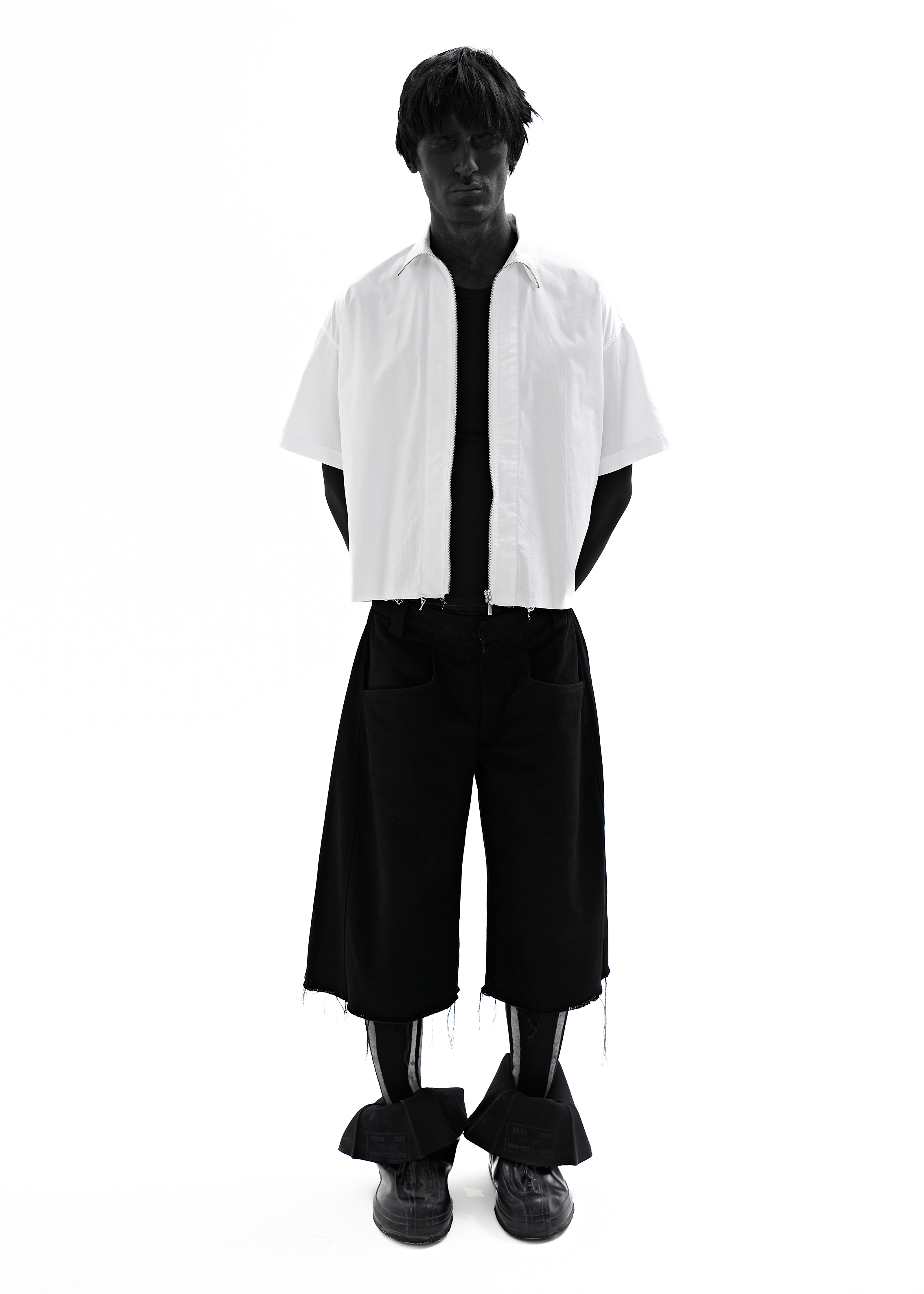 【DimMoire】ZIPシャツ(White) Dimmoire ZIPシャツ ホワイト Dimmoire 【公式通販】