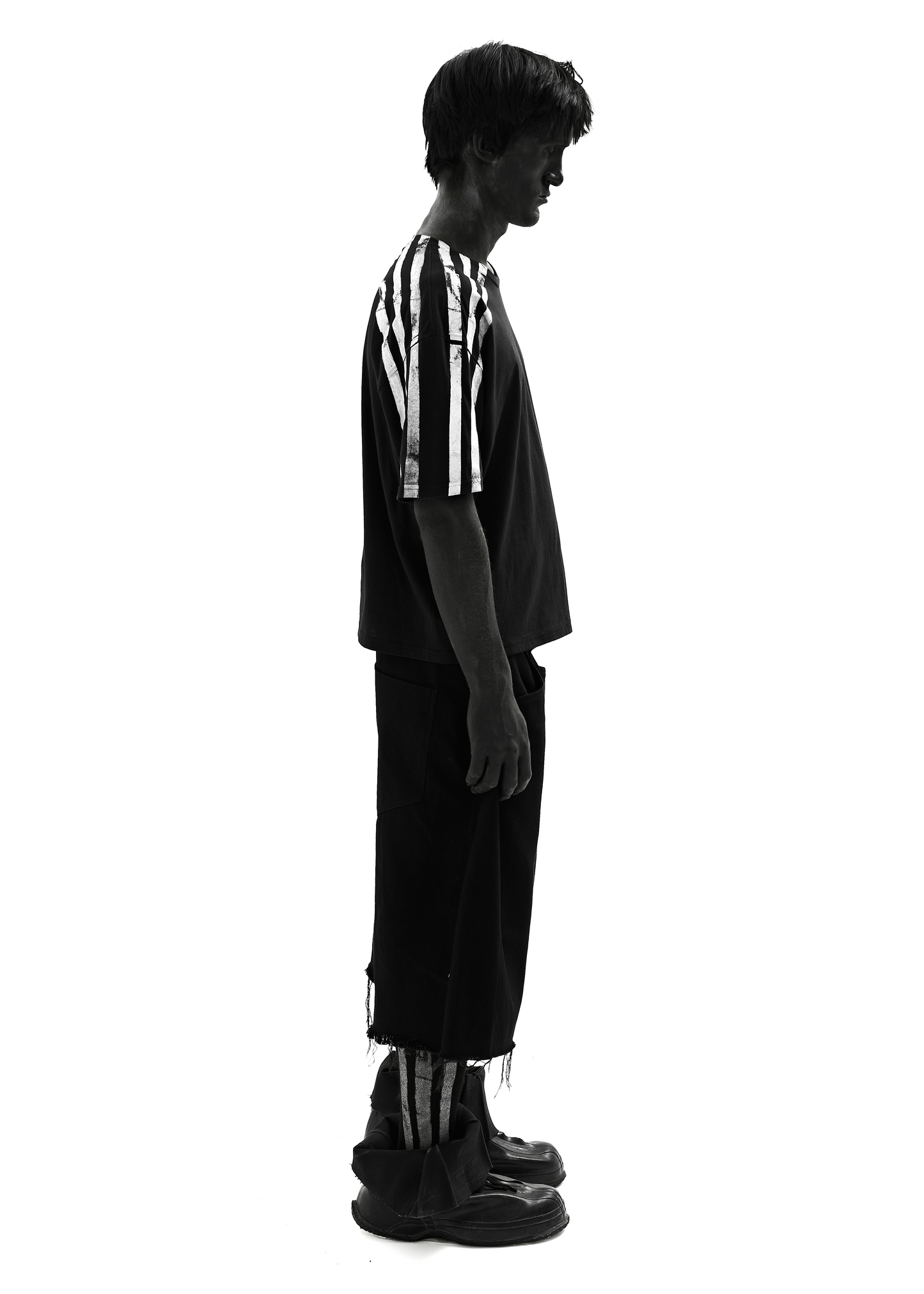 DOUBLE STRIPES BLACK T-SHIRT