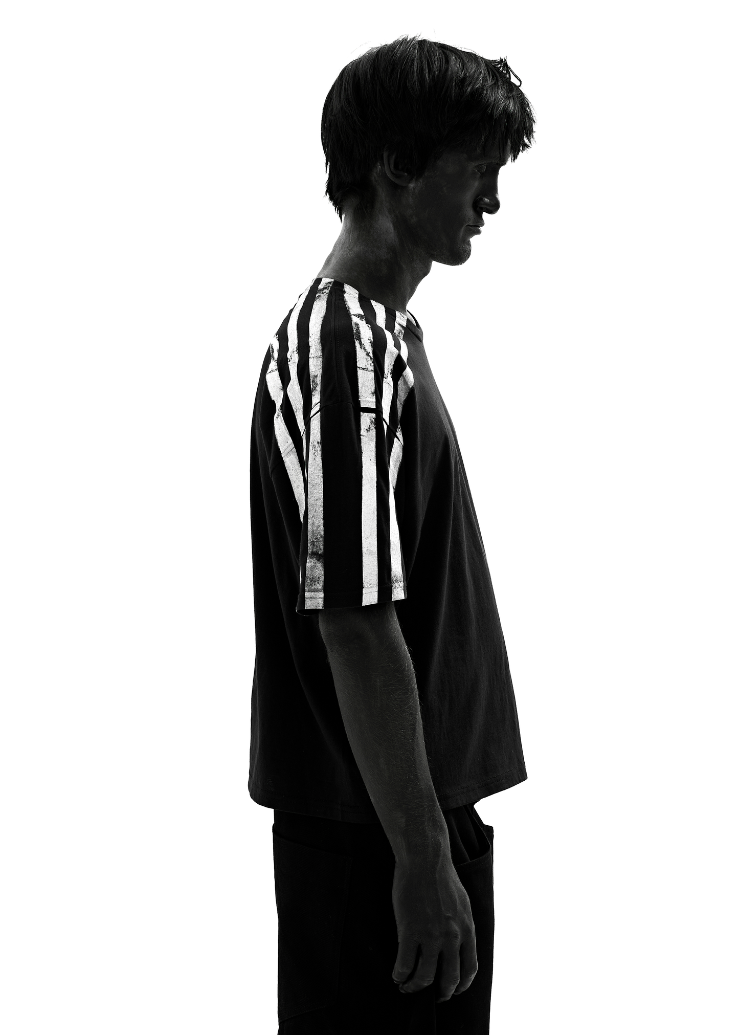 DOUBLE STRIPES BLACK T-SHIRT