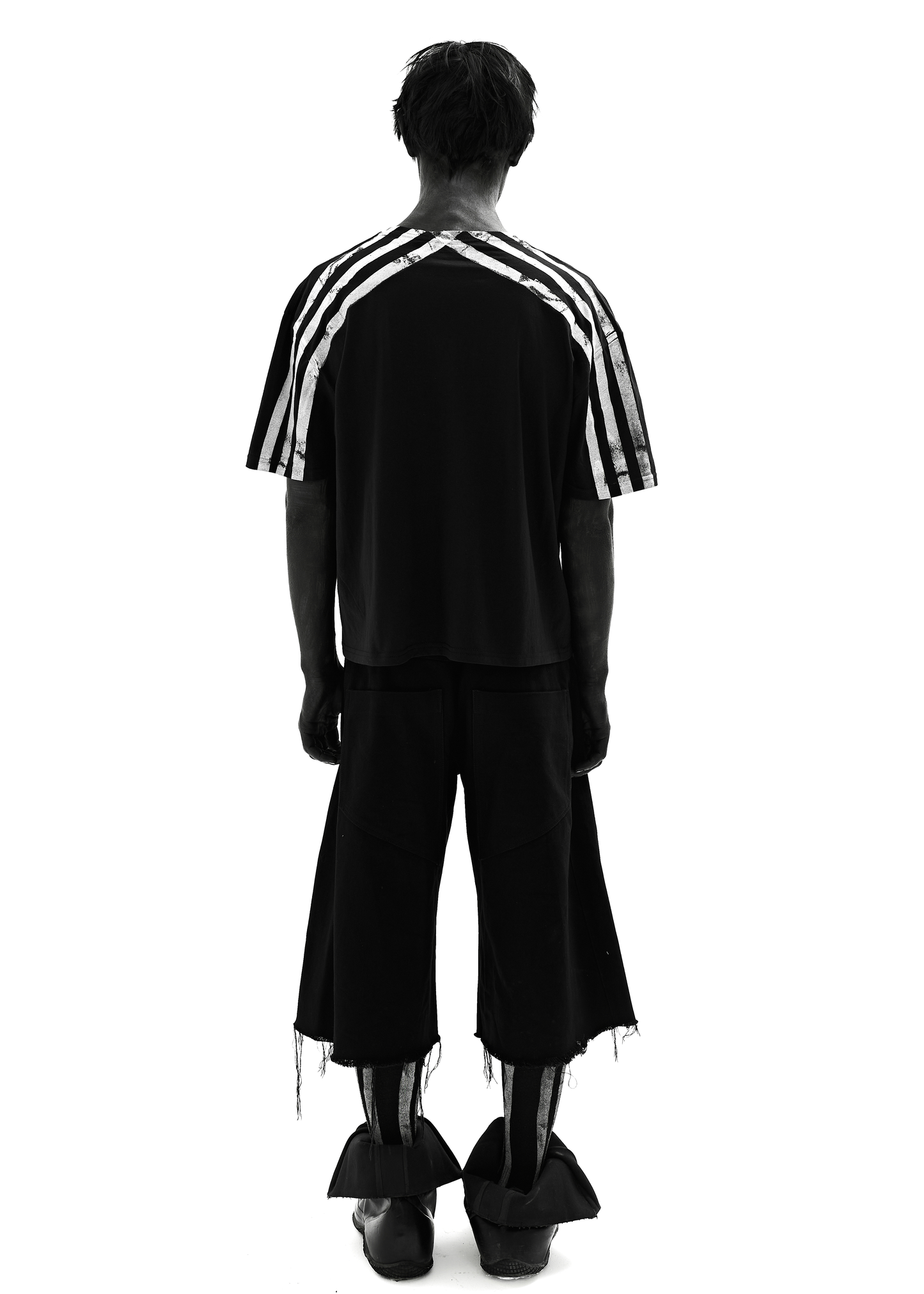 DOUBLE STRIPES BLACK T-SHIRT