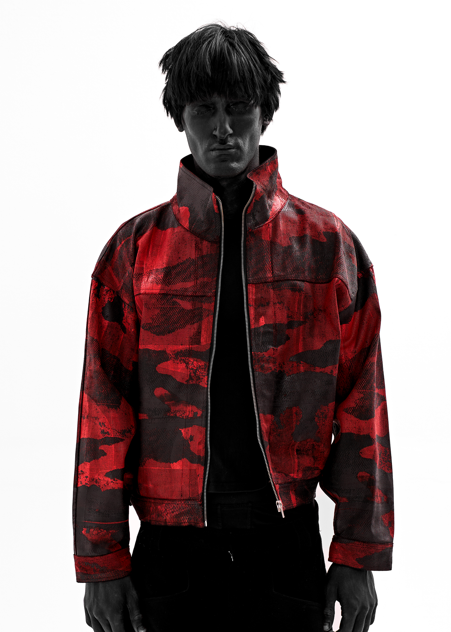 CAMO WAXED RED JACKET