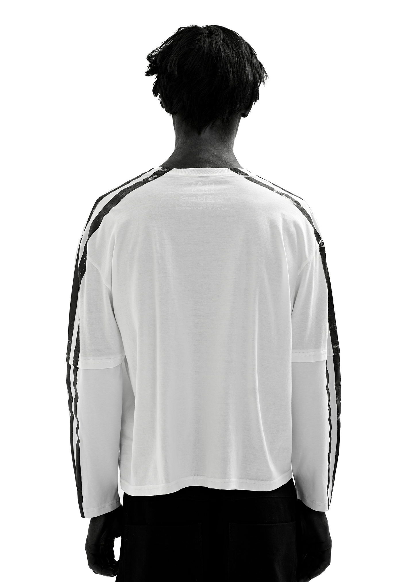 STRIPES WHITE LONG-SLEEVED T-SHIRT