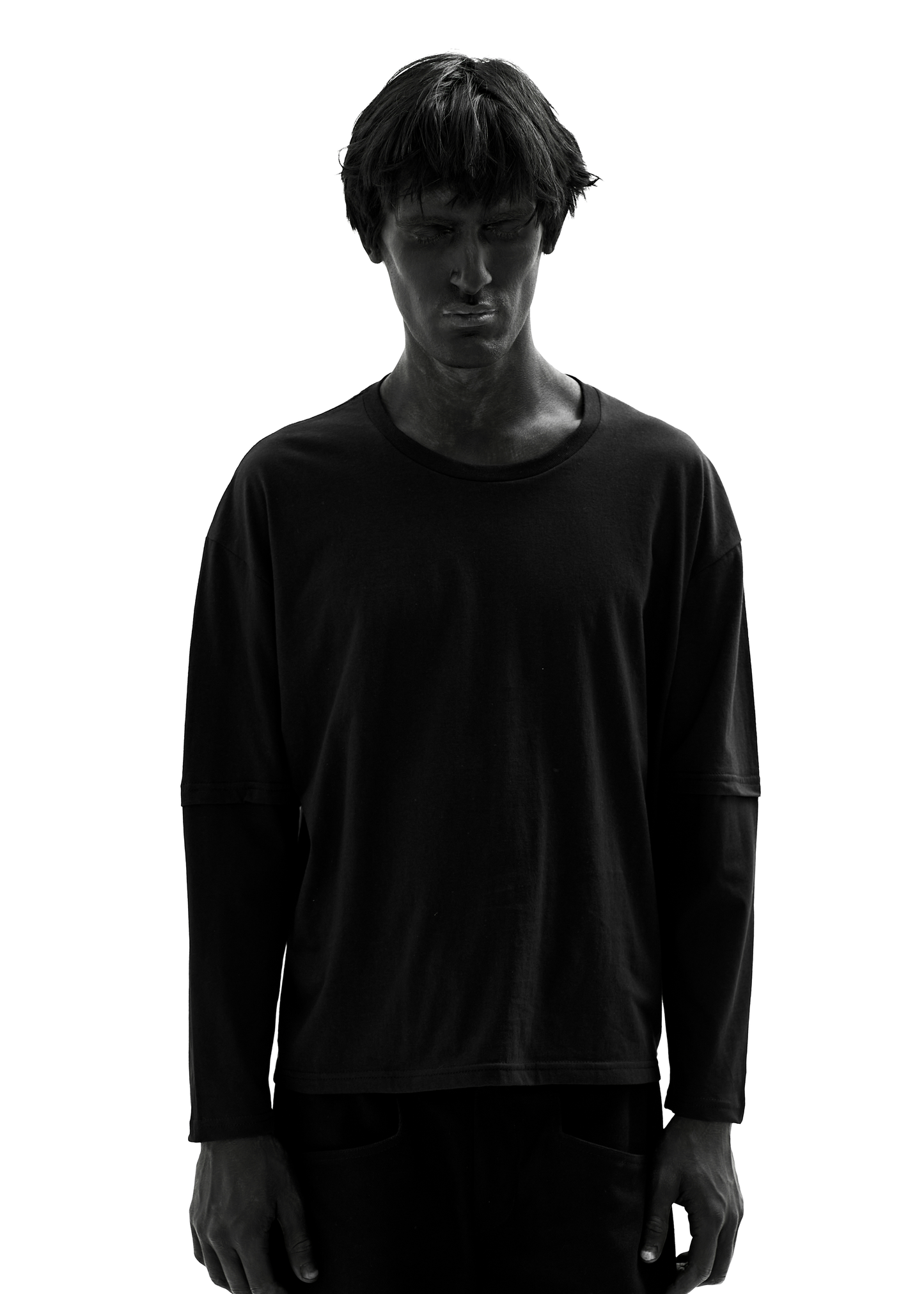 PUSHA BLACK LONG-SLEEVED T-SHIRT