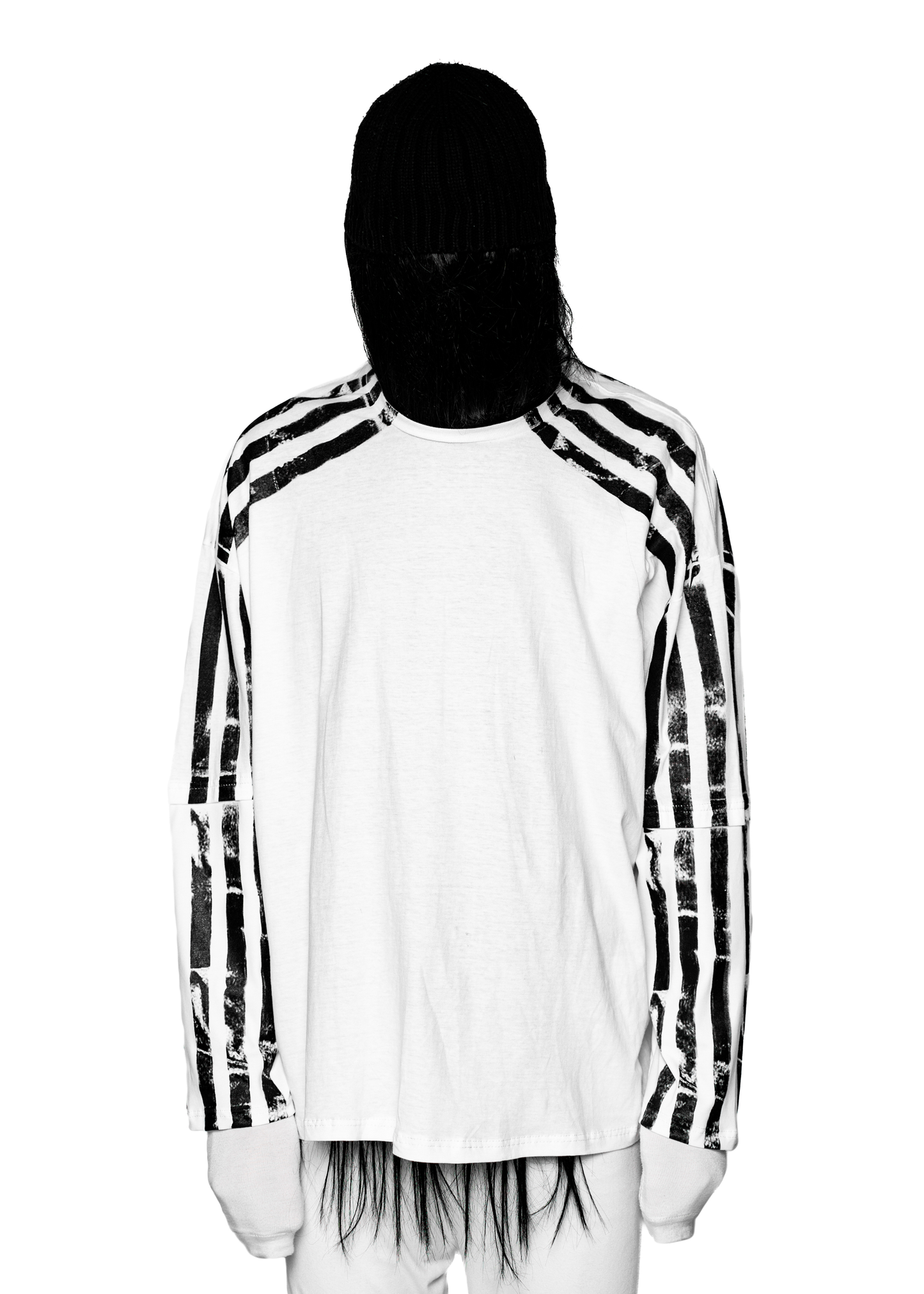 DOUBLE STRIPES WHITE LONG-SLEEVED T-SHIRT