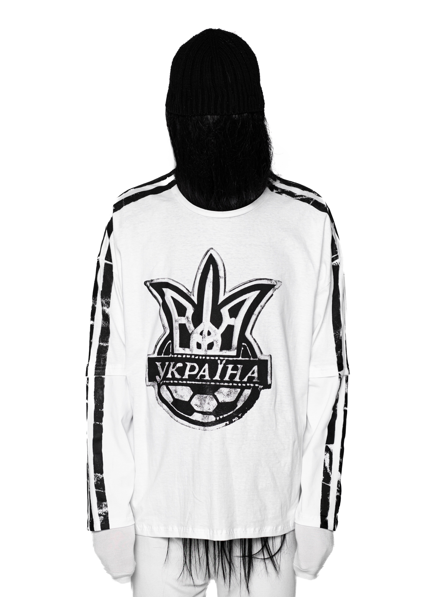 STRIPES WHITE LONG-SLEEVED T-SHIRT