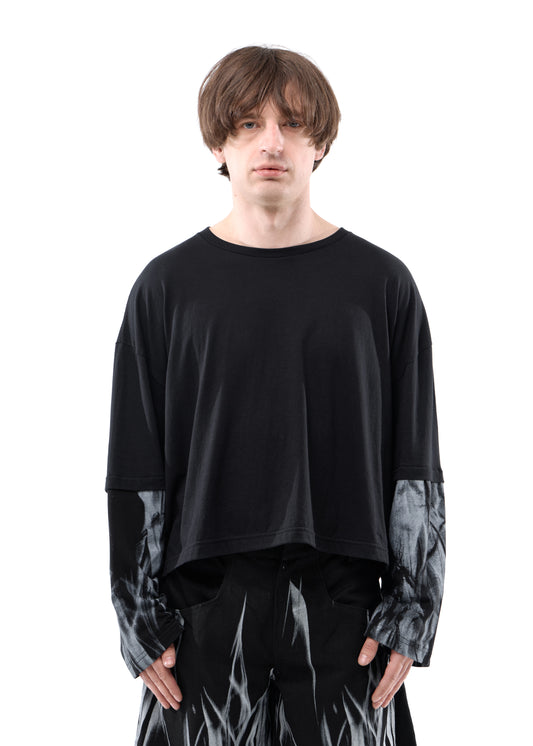 FLAME BLACK SH LONG-SLEEVED T-SHIRT