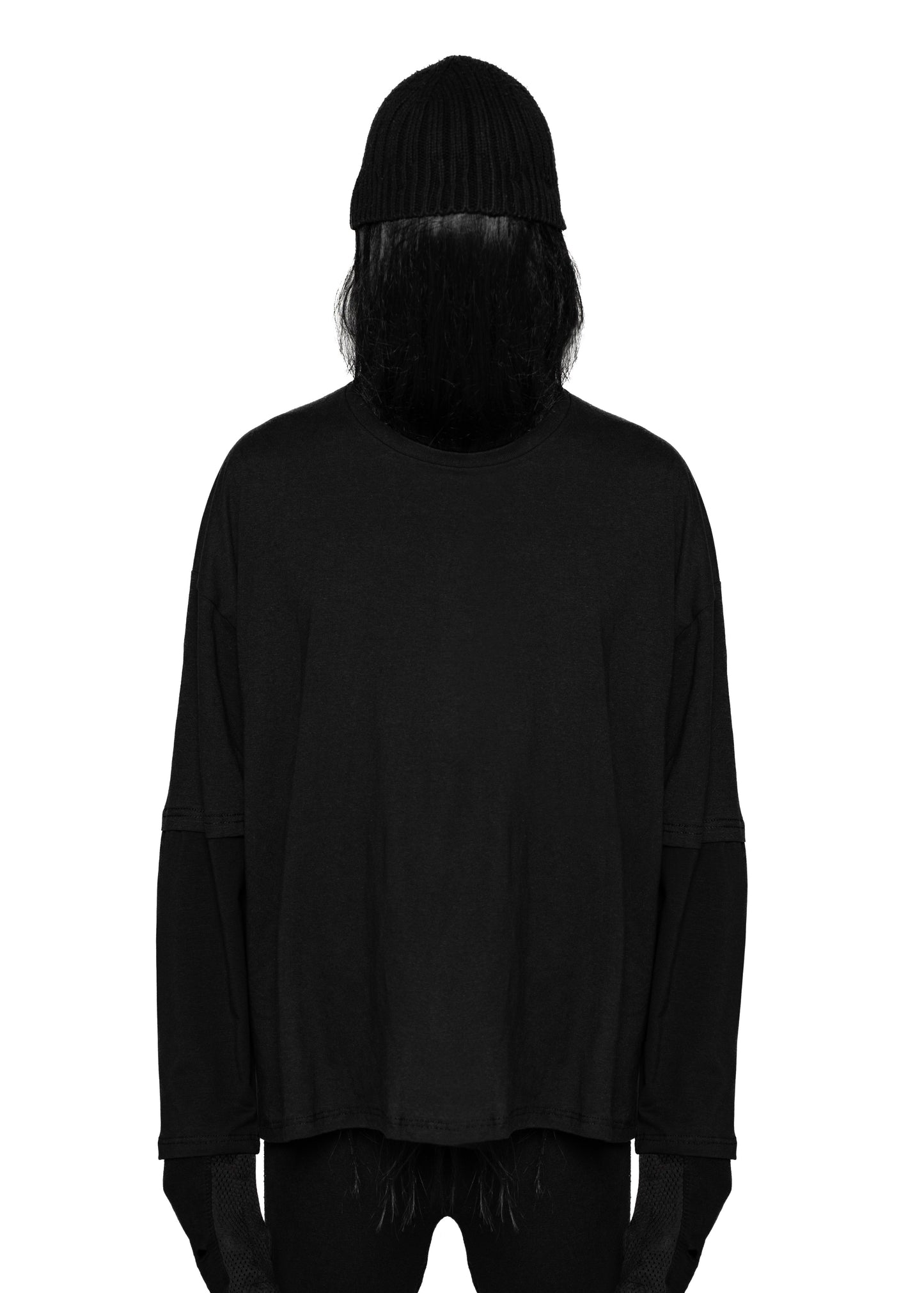 PUSHA BLACK LONG-SLEEVED T-SHIRT