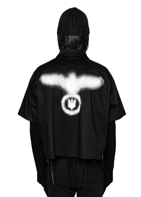 STAIN BLACK ZIP SHIRT