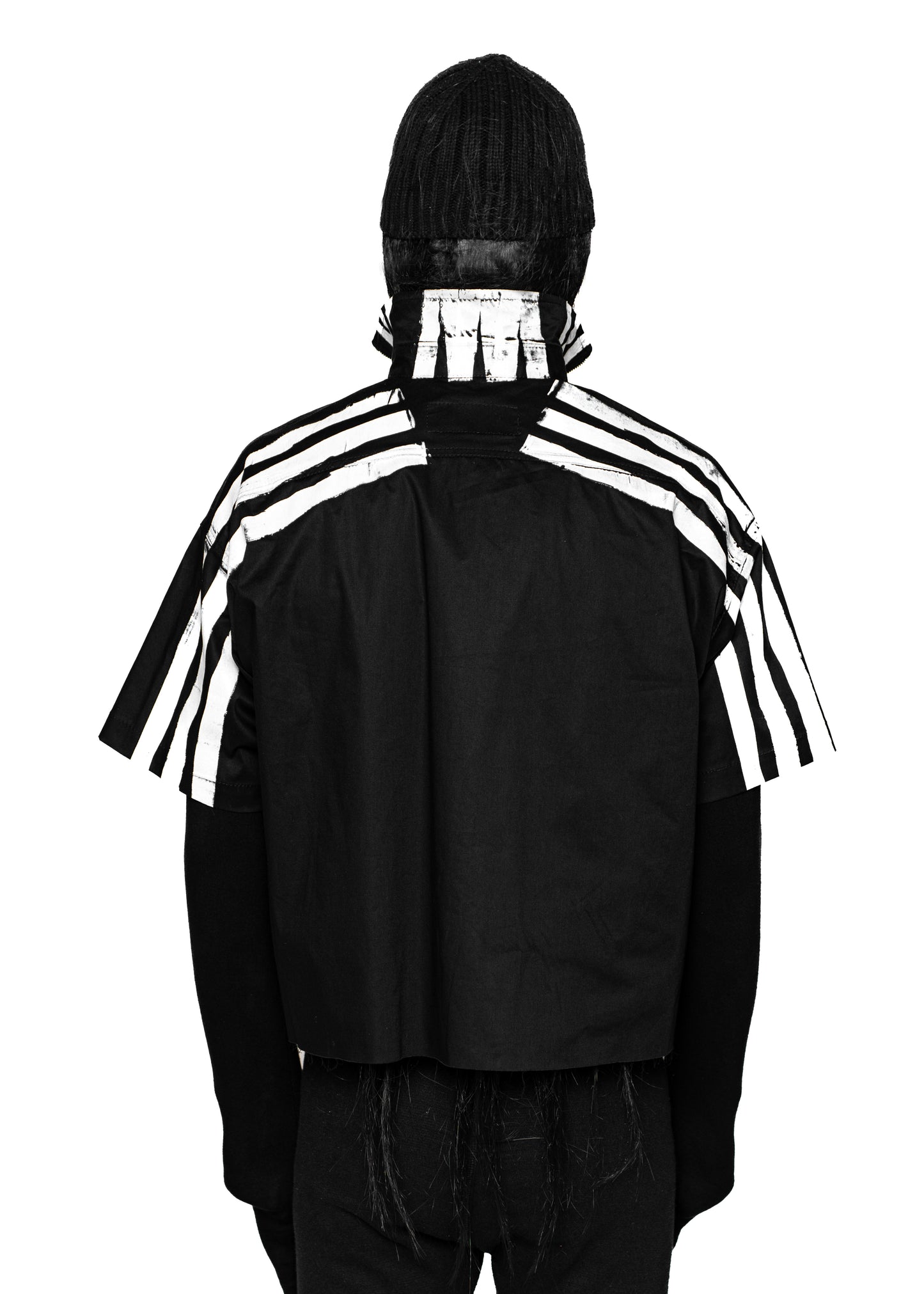 STRIPES BLACK ZIP SHIRT