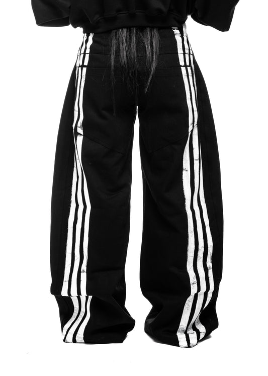 STRIPES BLACK JEANS