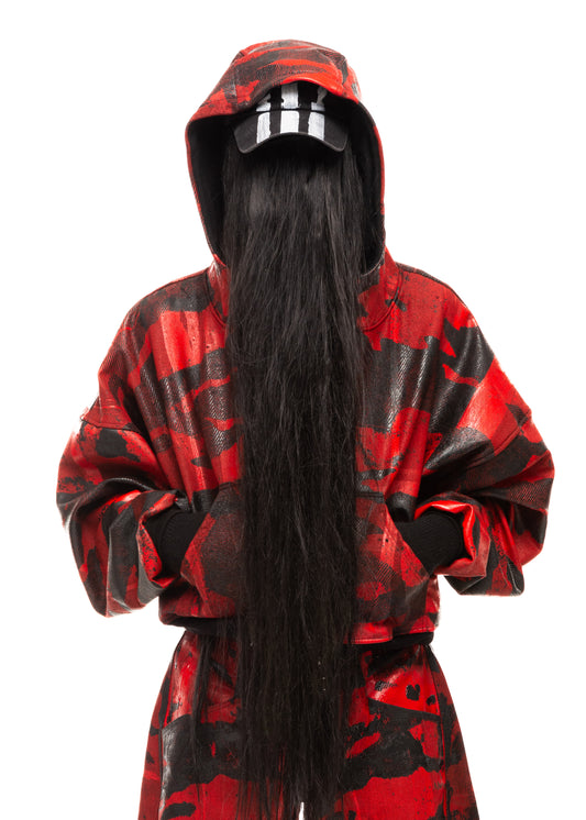 CAMO RED ZIP HOODIE