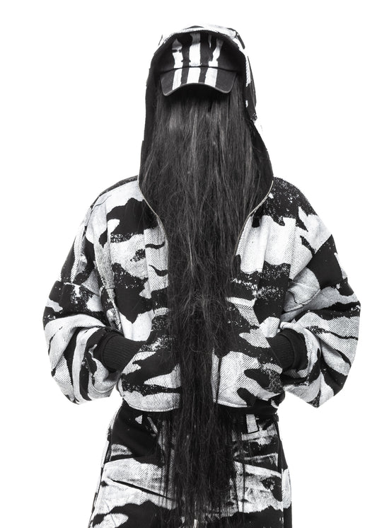 CAMO BLACK ZIP HOODIE